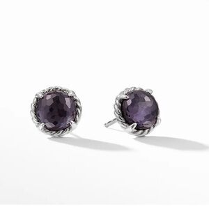 David Yurman Petite Chatelaine Black Orchid Studs